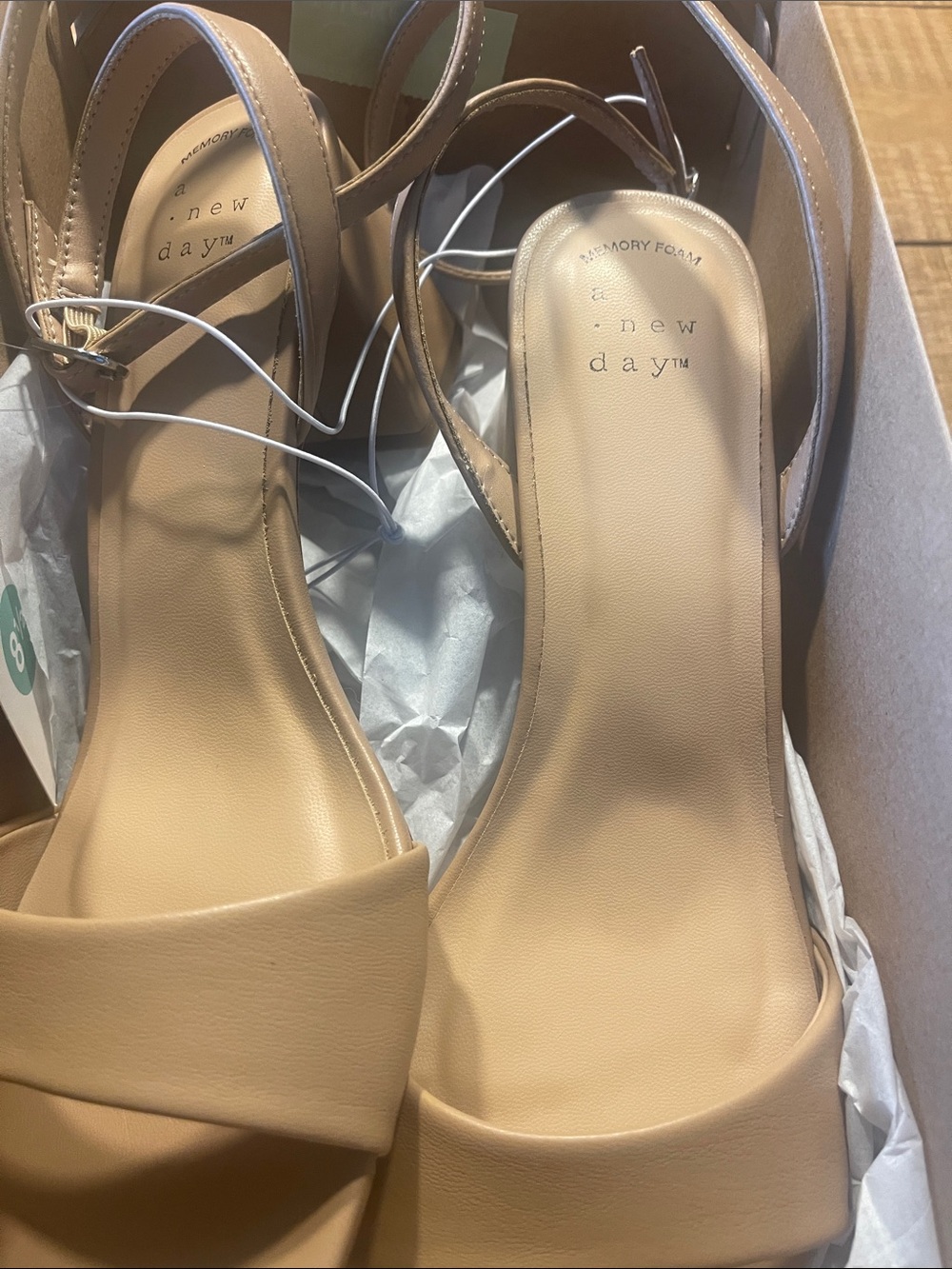 a new day Tan Strappy Slingback Sandals